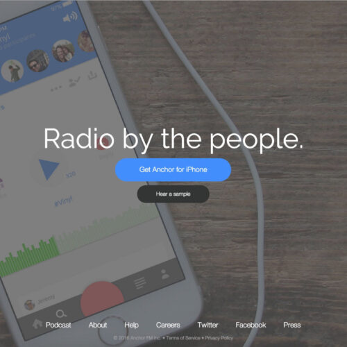 Anchor.fm, micro-podcasting app.