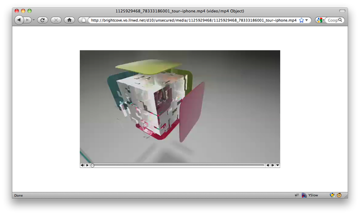 A screenshot of downloading a Brightcove video in Firefox.