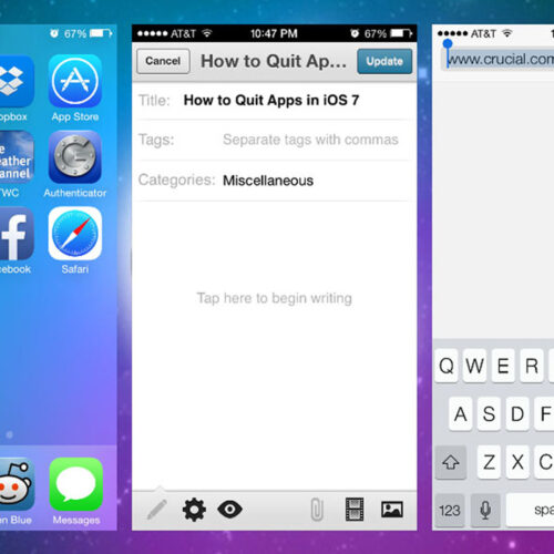 iOS 7 - Quit apps.