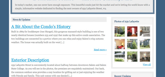 A screenshot of 259 Lafayette Street property website.