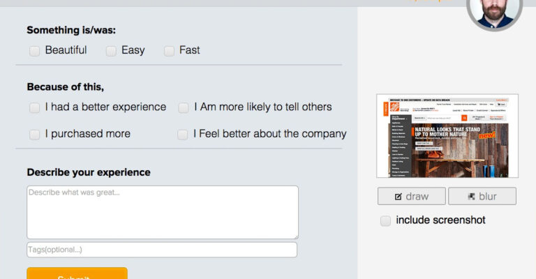 Shout User Testing form: Shout out (positive feedback).