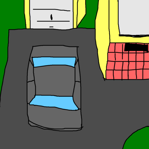 Sketch: My driveway before SNOMG.