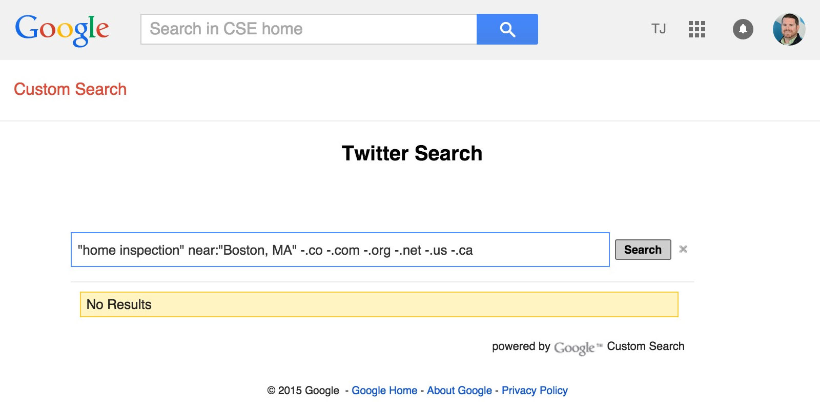 Twitter Search (8): Google Custom Search.