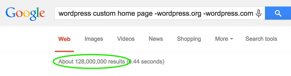 WordPress Tutorial: Front Page - Related Google searches.