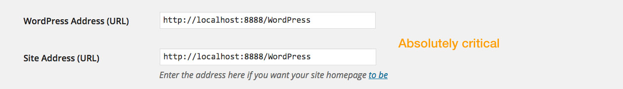 WordPress Tutorial: General Settings - Site addresses.