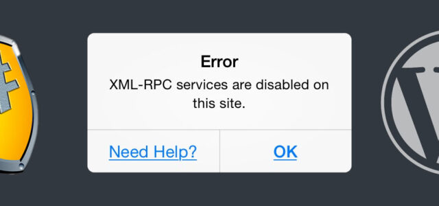 XML-RPC Services Disabled - WordPress App.